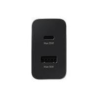 SAMSUNG WALL CHARGER DUO TYPE-C AND USB 35W BLACK